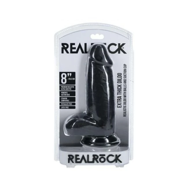 Realrock Extra Thick 9 In. Dildo With Balls - Shape & Texture