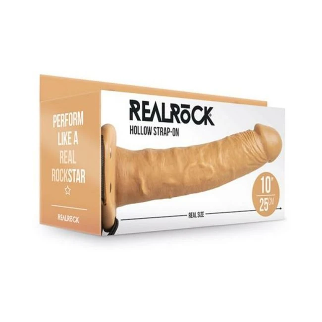 Realrock Hollow Strap-on Without Balls 10 In. - Material Feel & Quality