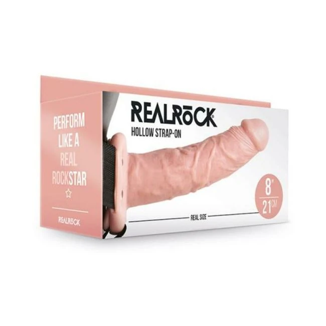 Realrock Hollow Strap-on Without Balls 8 In. - Shape & Texture