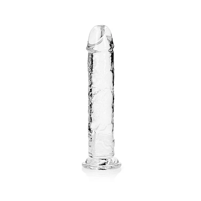 Realrock Realistic Straight Dildo 11in Transparent - Shape & Texture