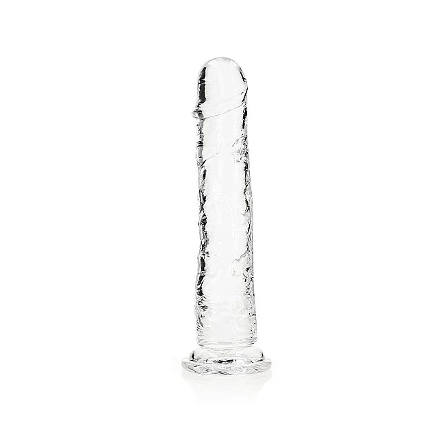 Realrock Realistic Straight Dildo 11in Transparent - Material Feel & Safety