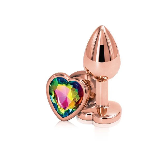 Rear Assets Rose Gold Small Rainbow - Rainbow Finish on a Compact Plug