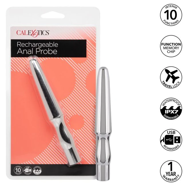 Rechargeable Anal Probe Silver - Materials & Specifications