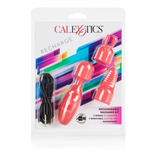 Rechargeable Massager Kit - Introducing the Rechargeable Massager Kit by California Exotic Novelties