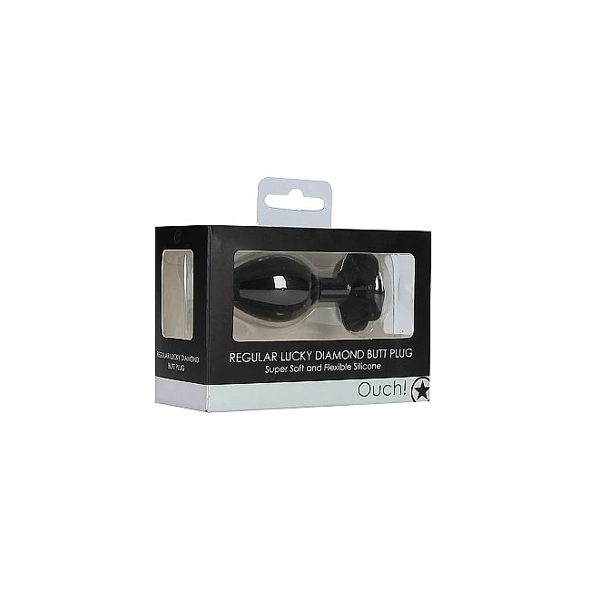 Regular Lucky Diamond Butt Plug Black - Shape & Comfort