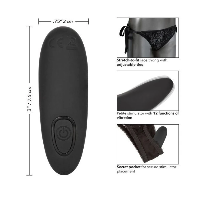 Remote Control Lace Thong Set - Power & Performance
