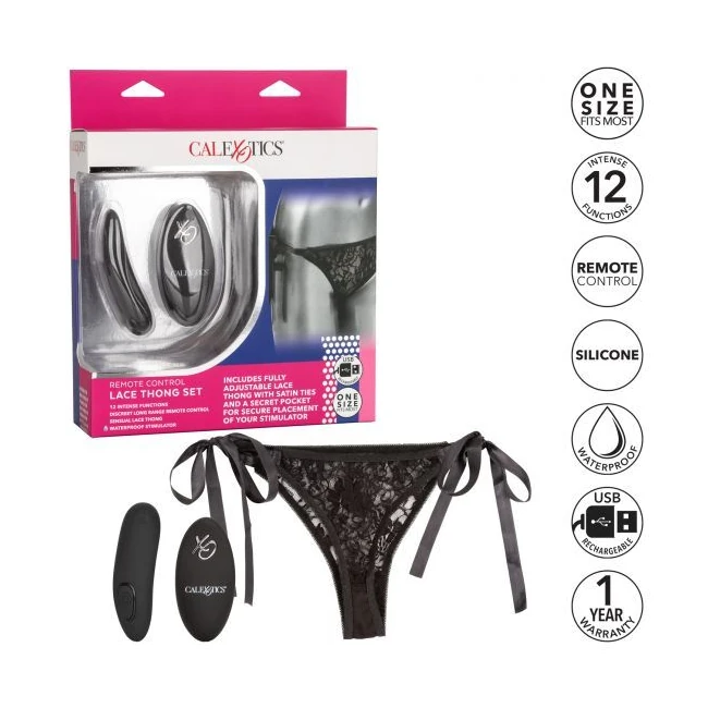 Remote Control Lace Thong Set - Specifications