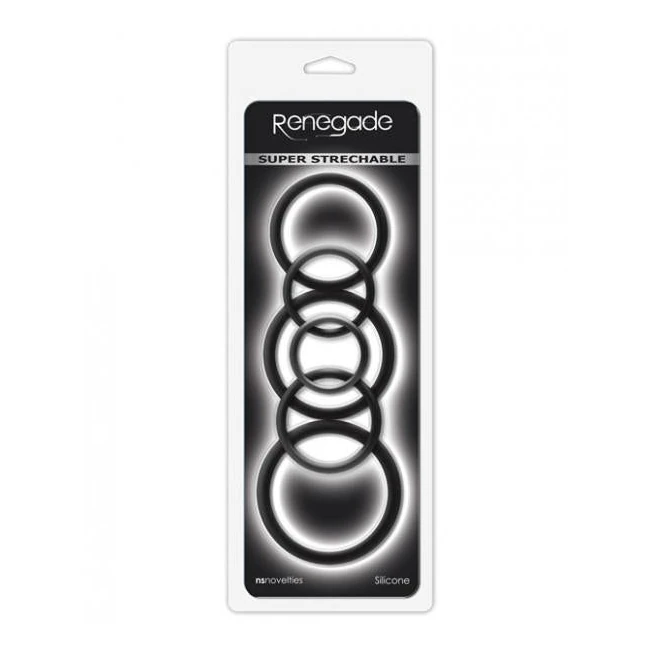 Renegade Build a Cage Rings Black Set of 6 - Overview