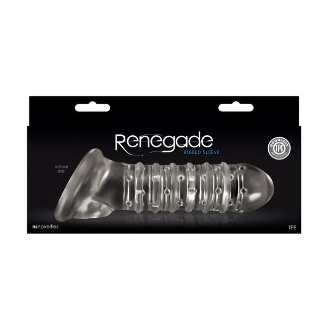 Renegade Ribbed Sleeve Clear - by NS Novelties