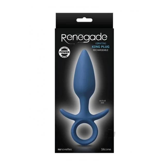 Renegade Vibrating King Plug Medium Blue - Shape & Comfort