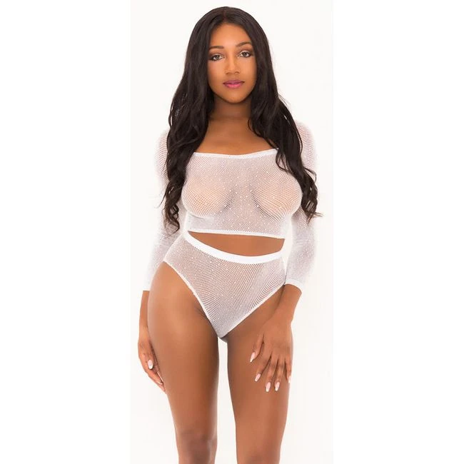 Rhinestone Crop Top with Matching Panty - What Is the Rhinestone Crop Top with Matching Panty?