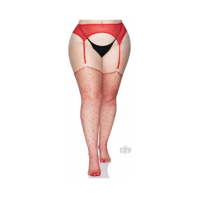 Rhinestone Fishnet Stockings 1x/2x - Fabric & Feel