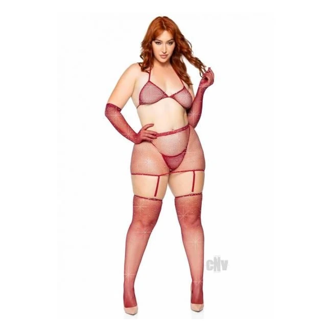 Rhinestone Garter/bikini1x-2x Blk - Fit & Sizing