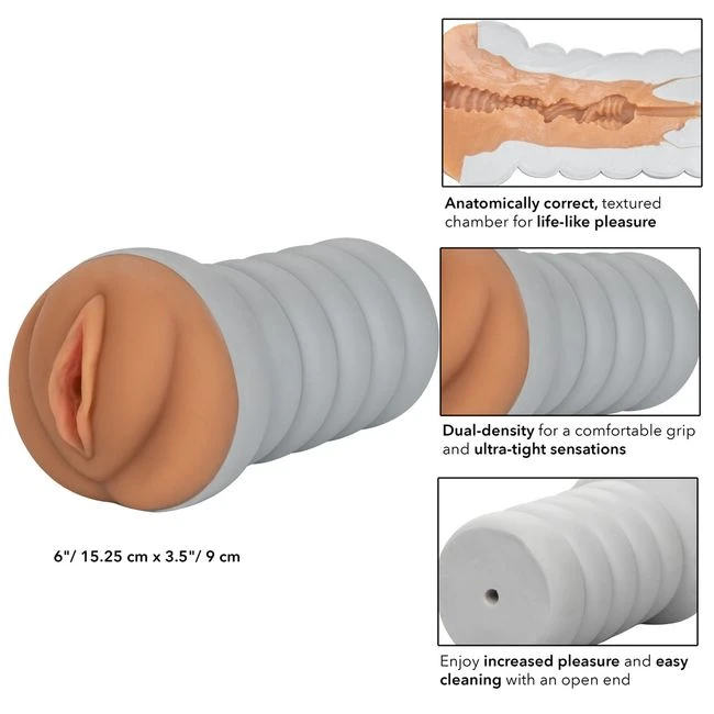 Ribbed Gripper Tight Pussy Brown - Product Specifications