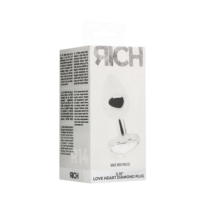 Rich Love Heart Diamond Plug  3.15 Inch - Material & Safety