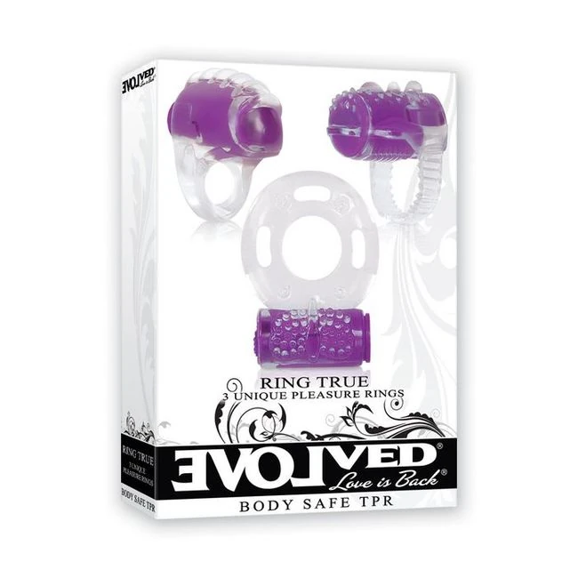 Ring True Pleasure Ring Kit - One-Speed Bullet With Pleasure Nubs and Ridges