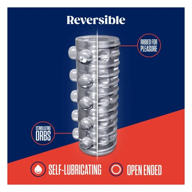 Rize Swich Glow in the Dark Self Lubricating Stroker Clear - Grip, Control and Fit
