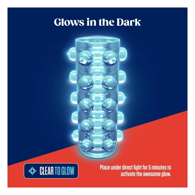 Rize Swich Glow in the Dark Self Lubricating Stroker Clear - Material Feel and the Glow