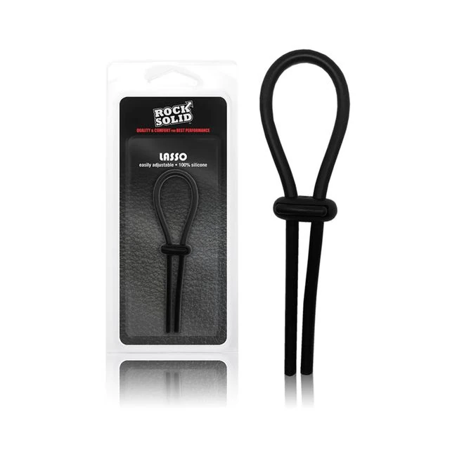 Rock Solid Lasso Cock Ring Black - Overview