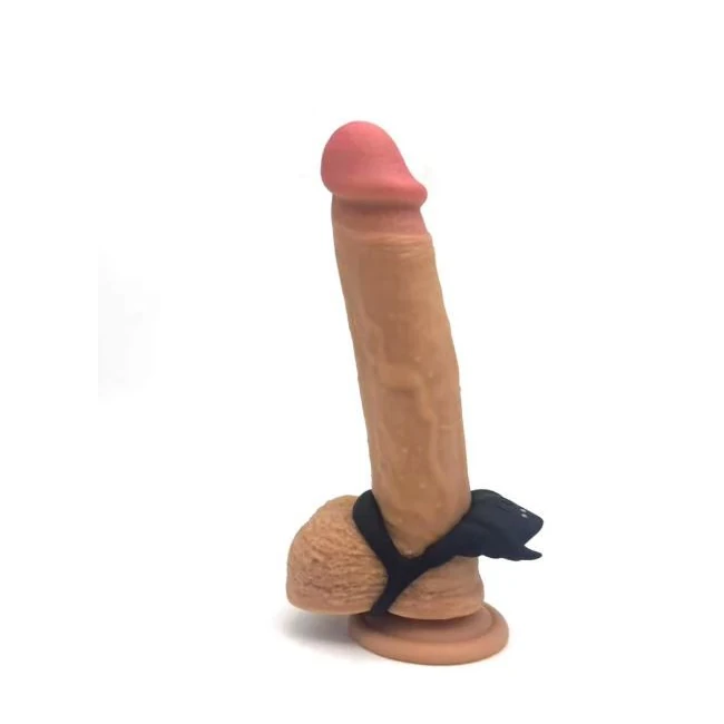 Rocky Black Penis Ring - Waterproof Use and Magnetic Charging