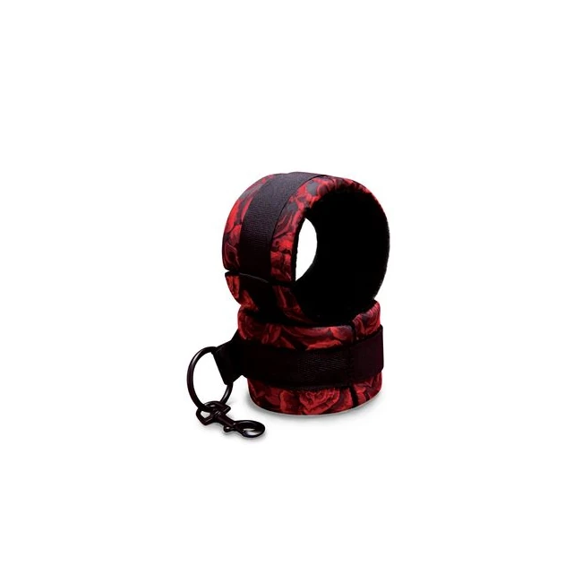 Rosegasm Cuffs W/ Satin Blindfold - Buckle Closures for a Snug, Adjustable Fit