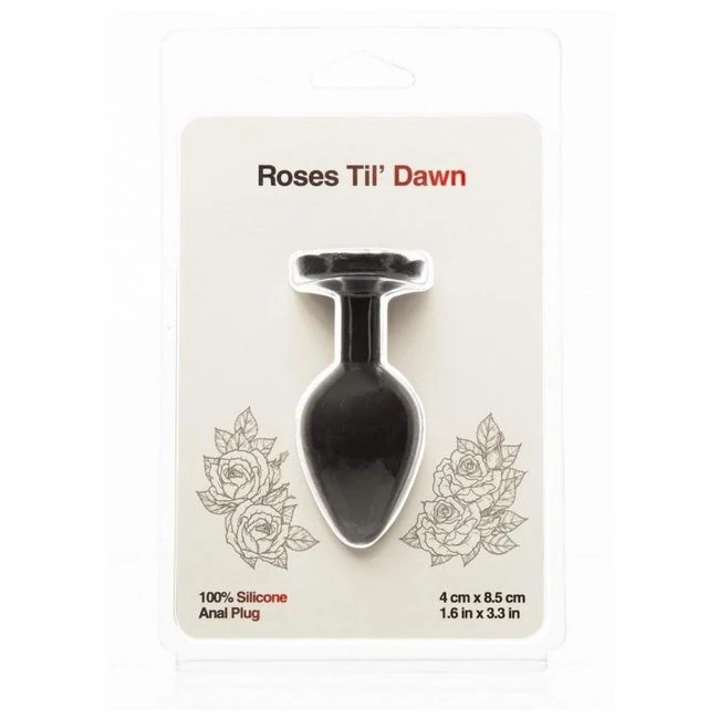 Roses Til Dawn Silicone Anal Plug - A Rose-Shaped Base That Stays Put