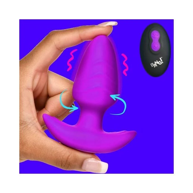 Rotating and Vibrating Silicone Butt Plug - - Shape & Comfort
