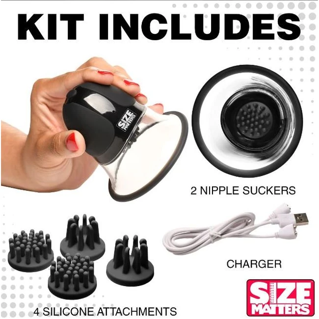 Rotating Nipple Suckers W/ 4 Atttachments - Key Features