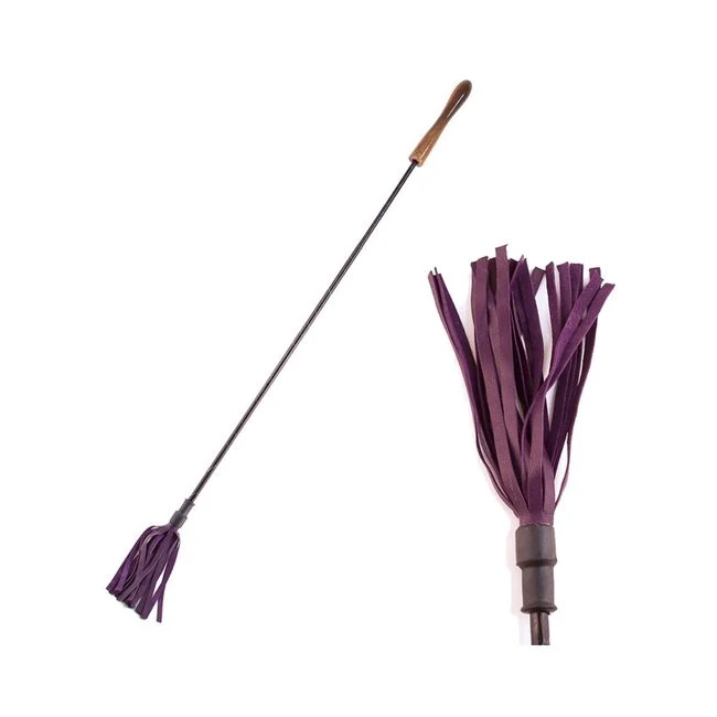Rouge Riding Crop with Rounded Wooden Handle Purple - What Is the Rouge Riding Crop with Rounded Wooden Handle Purple?