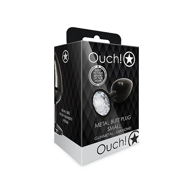 Round Gem Butt Plug Gunmetal Diamond - Specifications