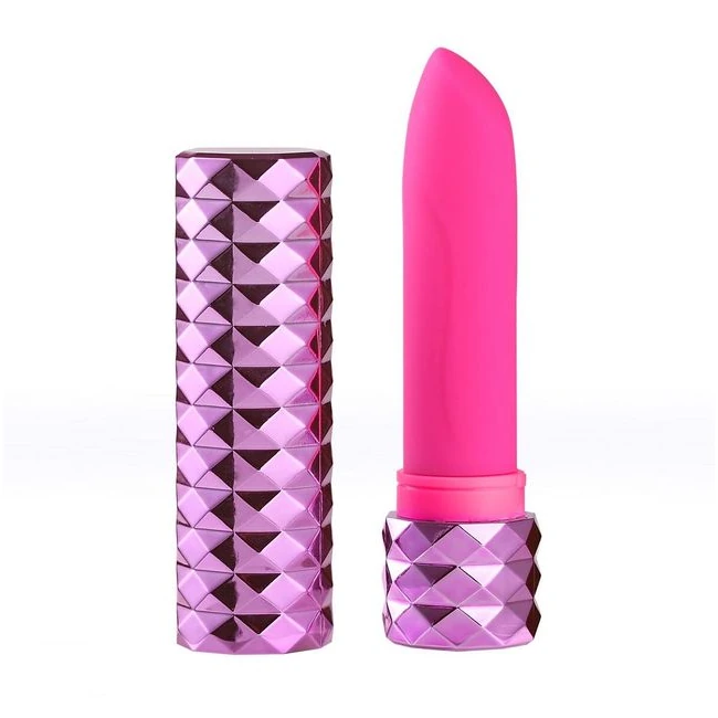 Roxie Maia Crystal Gem Lipstick Vibrator Pink - Experience the Elegance of the Roxie Maia Crystal Gem Lipstick Vibrator
