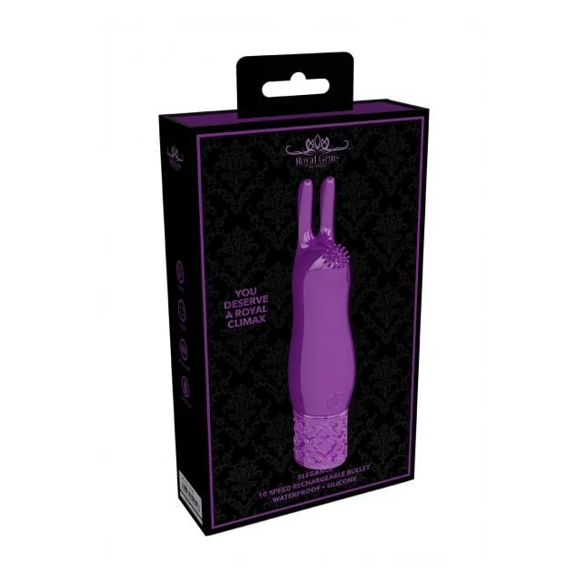 Royal Gems Elegance Purple Rechargeable Silicone Bullet - How It Feels