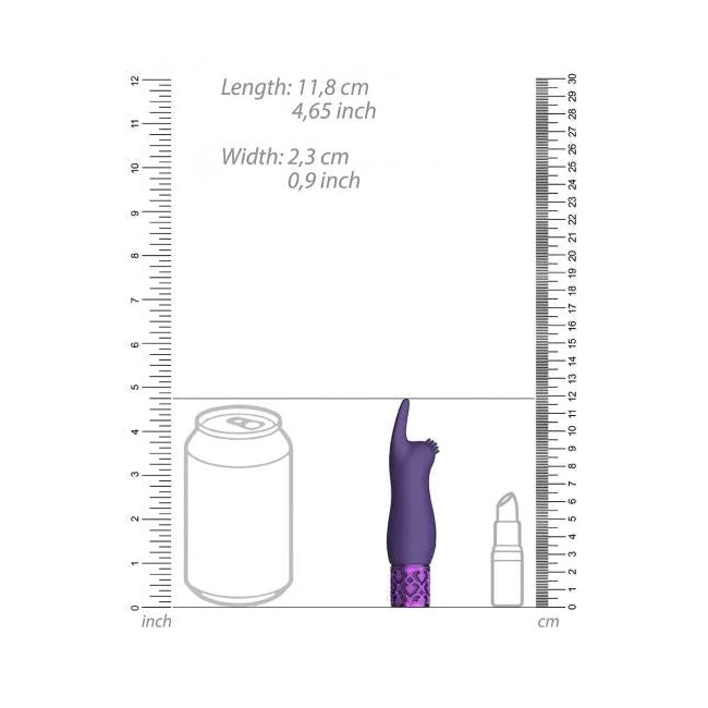 Royal Gems Elegance Purple Rechargeable Silicone Bullet - Vibration Modes and Features