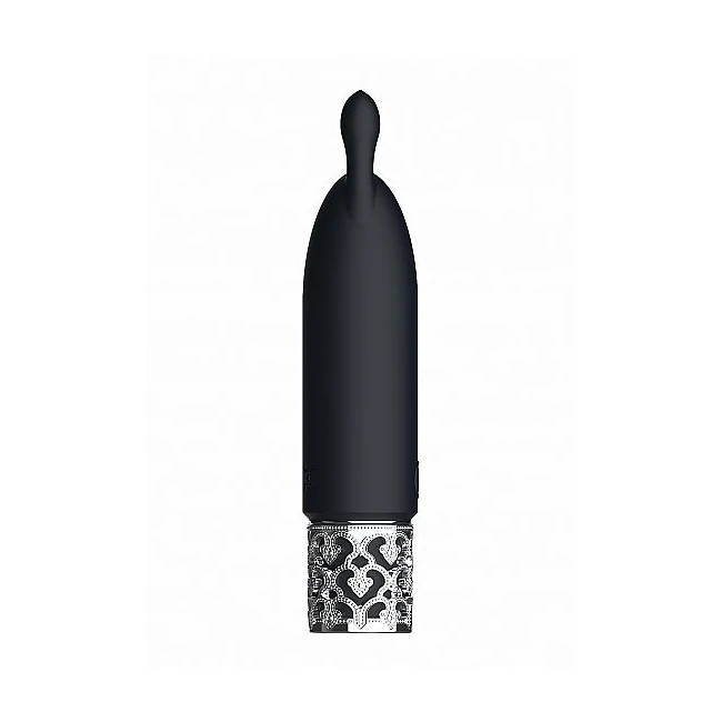 Royal Gems Twinkle Silicone Bullet Rechargeable Black - Power, Performance, and Convenience
