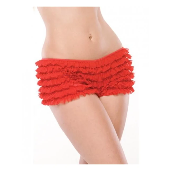 Ruffle Shorts Back Bow Detail Black/xl - Specifications