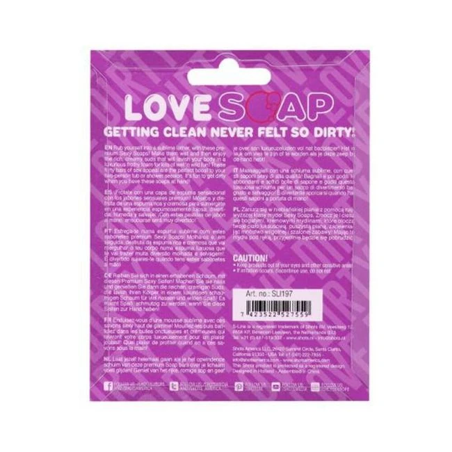S-line Heart Soap - Dirty Love - Lavender Scented - Key Details