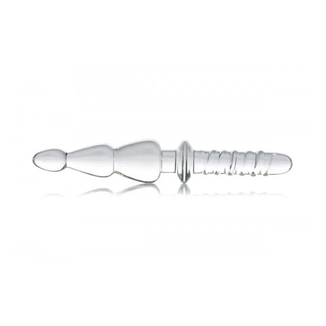 Saber Anal Links Glass Thruster Clear - Shape & Comfort