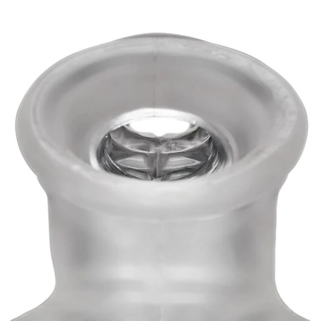 Sackjack Wearable Jackoff Sheath Clear Frost - Internal Texture and Channel Design