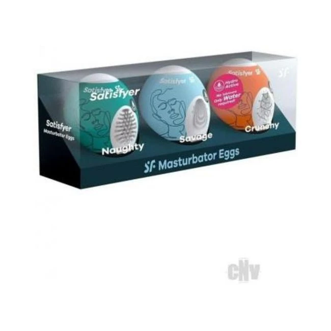 Satisfyer Masturbator Egg 3er Crunchy - Grip & Control
