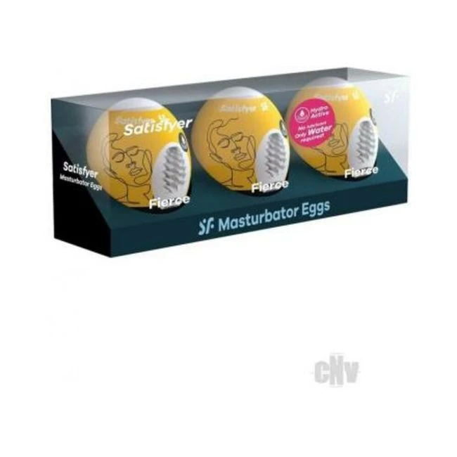 Satisfyer Masturbator Egg 3er Set Bubble - Internal Texture