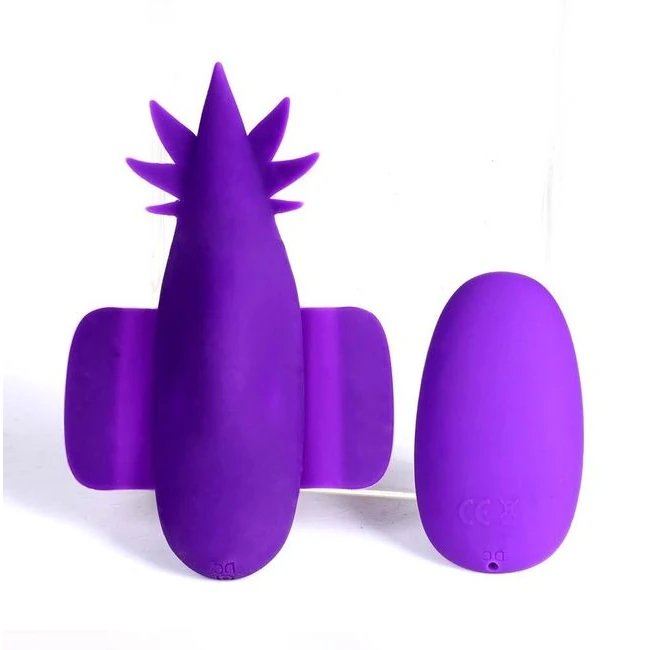 Sativa Remote Control Panty Teaser Purple - A Leaf-Shaped Stimulator That Stays Put