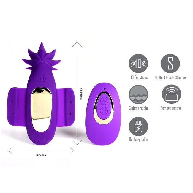 Sativa Remote Control Panty Teaser Purple - Ten Vibration Patterns, Chosen From Across the Room