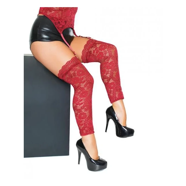 Scallop Stretch Lace Footless Stockings Ruby - What Is the Scallop Stretch Lace Footless Stockings Ruby?