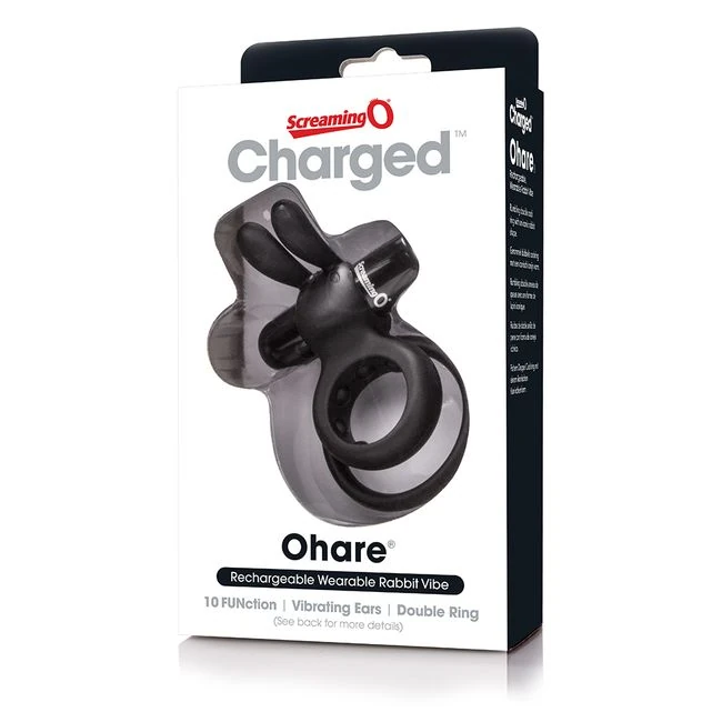 Screaming O Charged Ohare Vooom Mini Vibe Black - Experience Targeted Pleasure with the Screaming O Charged Ohare Vooom Mini Vibe