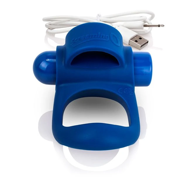 Screaming O Charged You Turn Plus Blueberry Cock Ring - Additional Features