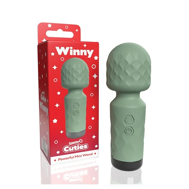 Screaming O Cuties Winny Vibrating Mini Wand Sage Green - Vibration Modes