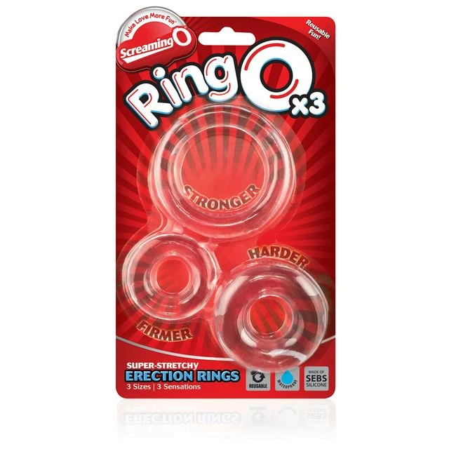 Screaming O Ring O X3 Clear - Experience Enhanced Pleasure with the Screaming O Ring O X3 Clear