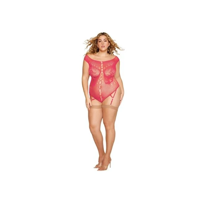 Seamless Butterfly Garter Teddy Watermelon Osq - Seamless Fabric and How It Sits