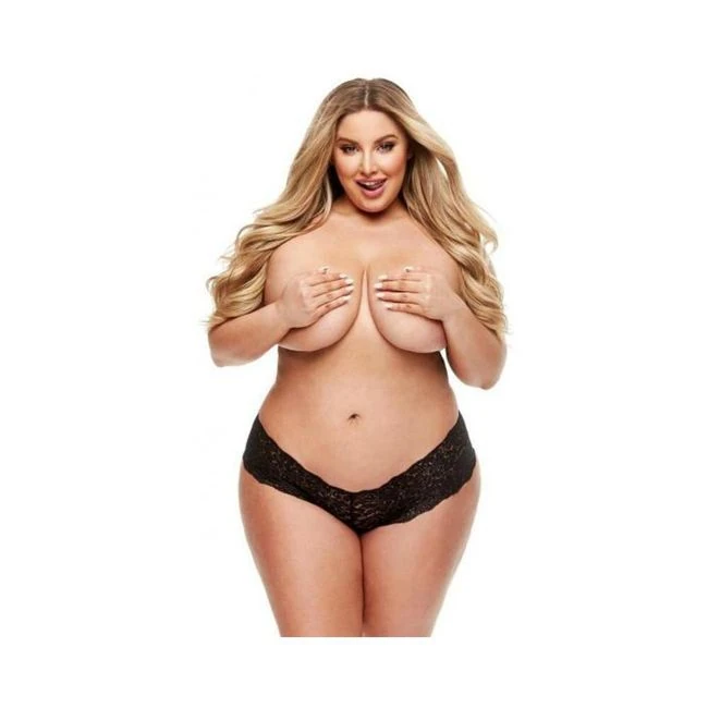 Secret Lace Boyshort Remote - Fabric & Feel