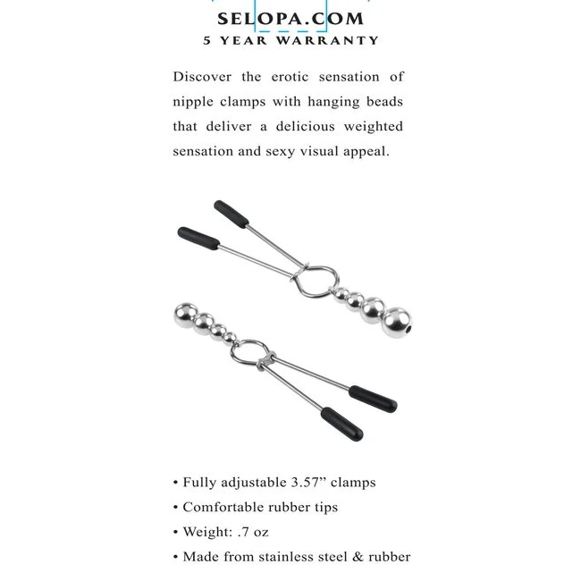 Selopa Beaded Nipple Clamps - Hardware & Fasteners